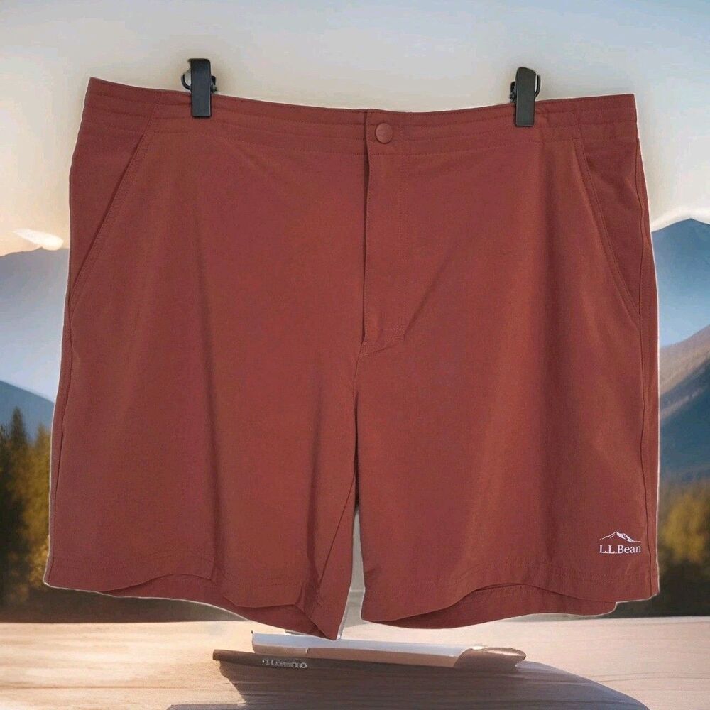 L.L. Bean Ripstop Hybrid Outdoor Hiking Shorts Men's 38x7 Muted Red